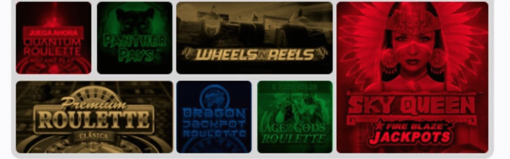 Juegos disponibles en casino Winner